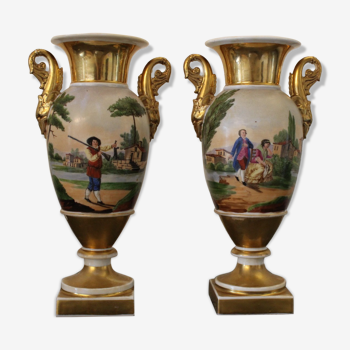 Pair of porcelain vases from Paris