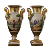 Pair of porcelain vases from Paris