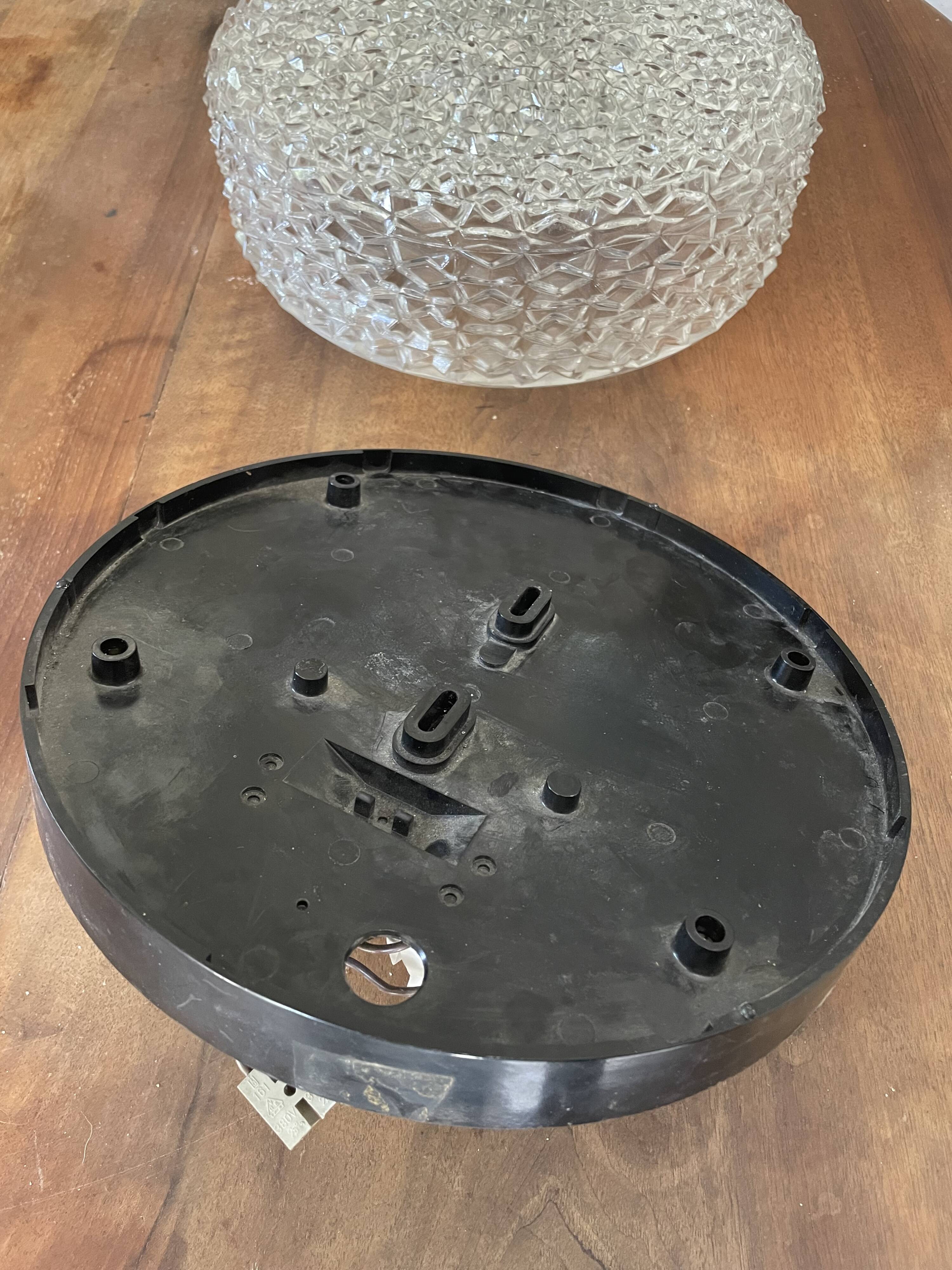 RZB glass globe ceiling light 29cm Vintage