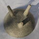 Coupe Vintage tripode Céramique façon lave et décor rupestre