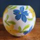 Hand-decorated round flower vase