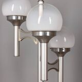 Lampadaire vintage années 70 à trois lumières en verre, design sciolari