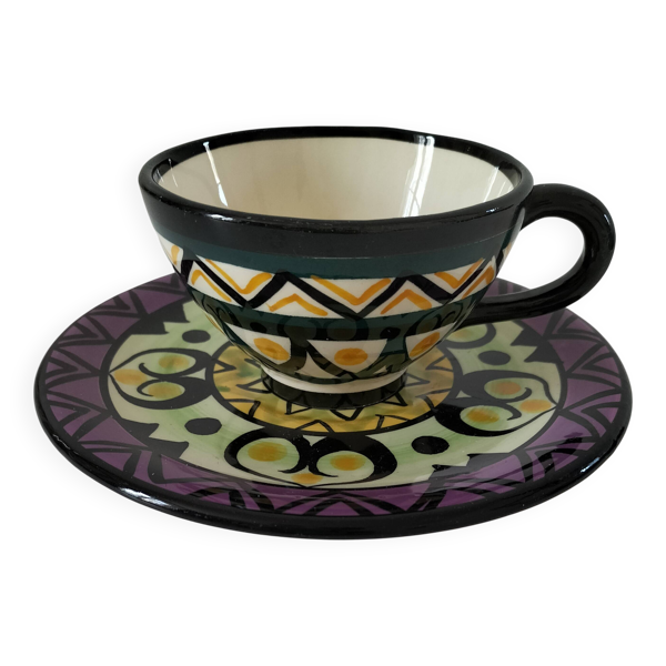 Tasse et soucoupe Saint Jean de Bretagne vintages