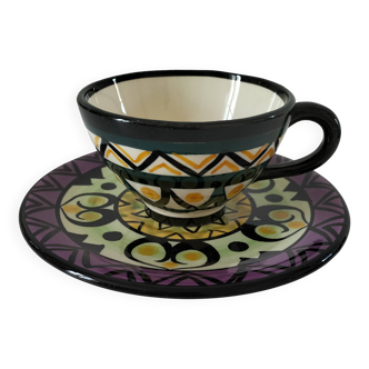 Tasse et soucoupe Saint Jean de Bretagne vintages
