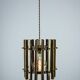 Italian Brutalist Brass-Metal Pendant Lamp