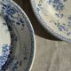 Set of 3 blue plates from Gien pottery, Fleurette model, D22.5.