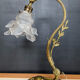Bronze and glass paste swan neck lamp from the 1960s.