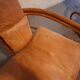 Set de fauteuils en bambou et cuir années 60'S