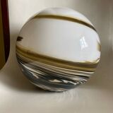 Marbled blown glass globe lampshade