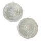 Pair of vintage glass ceiling lights