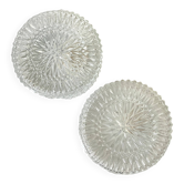 Paire de plafonniers vintage en verre