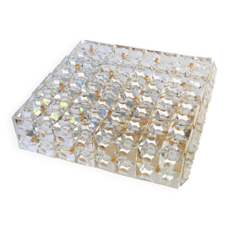 Large crystal faceted ceiling light by Kinkeldey, Germany, 1970s.