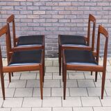 Rosewood Astrid Dining Chairs by Oswald Vermaercke for V-Form, 1962, Set of 5