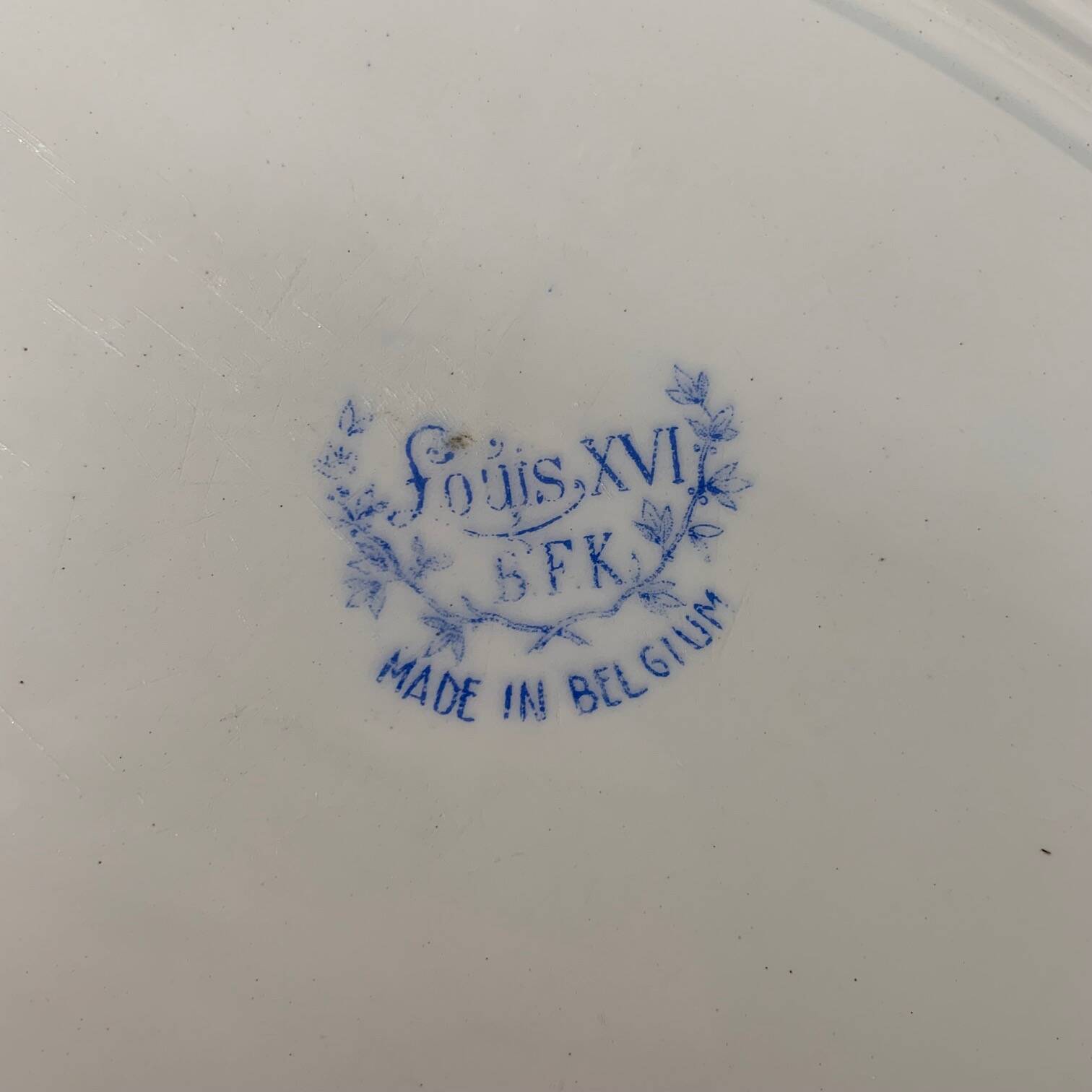 Antique Louis XVI Oval Dish, BFK, Belgium