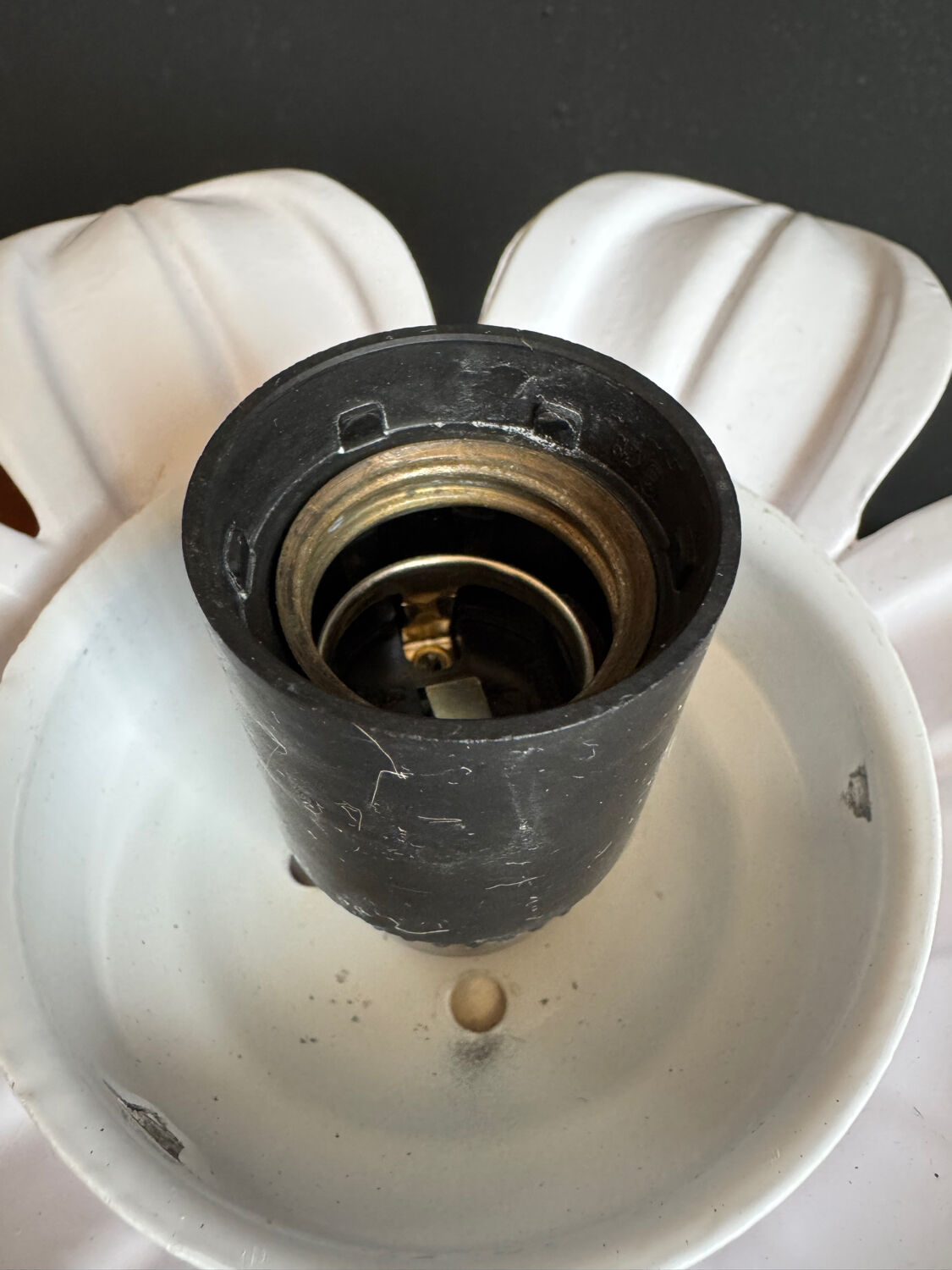 Opaline palm tree ceiling light from the 1980s.