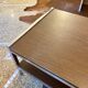 Table basse en bois et métal chromé des années 70