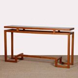 Console en pin dessinée par George Couteau, 1980