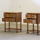 Vintage 1960s Danish modern oak nightstands in the style of Henning Kjærnulf