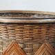 Cache-pot vintage en rotin et bambou 