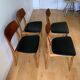 4 Danish chairs in oak and teak, 1960s
