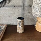 Glazed cylindrical stoneware vase