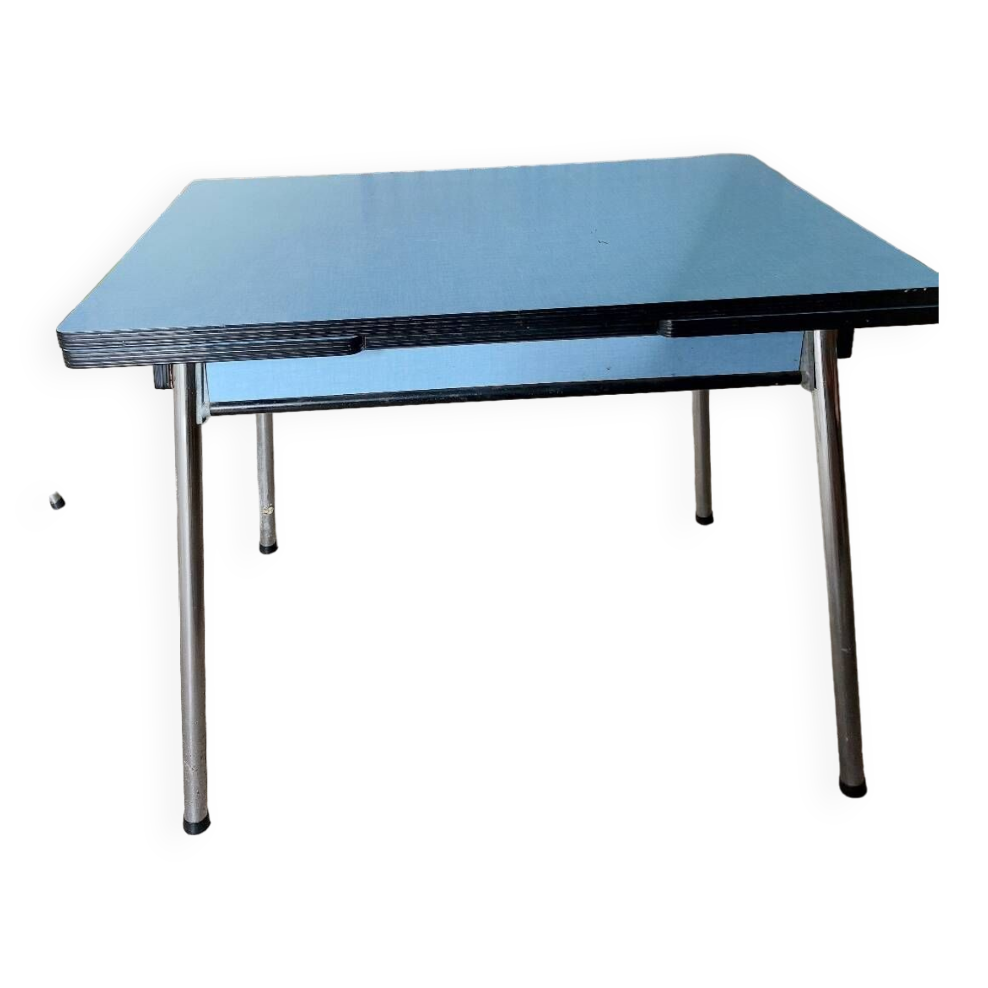 Blue formica table