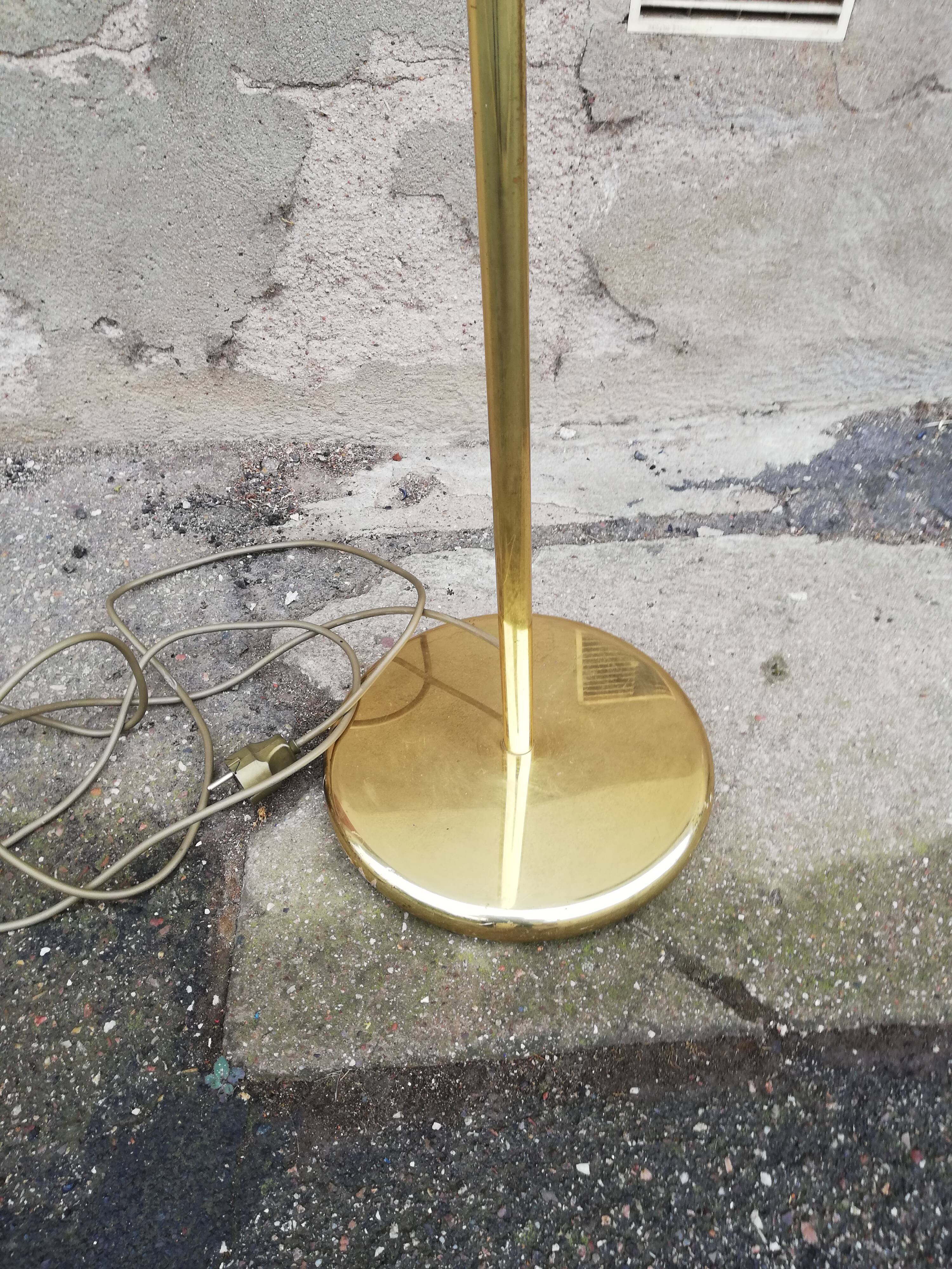 Adjustable brass vintage floor lamp