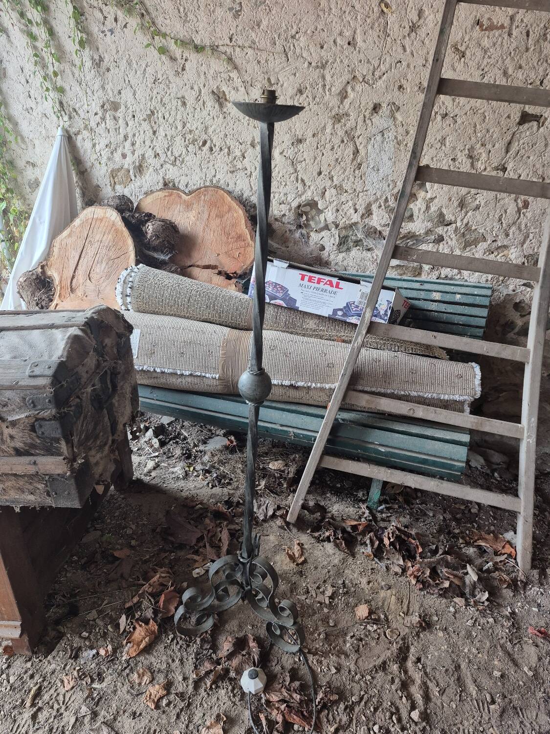 Wrought iron lamp post