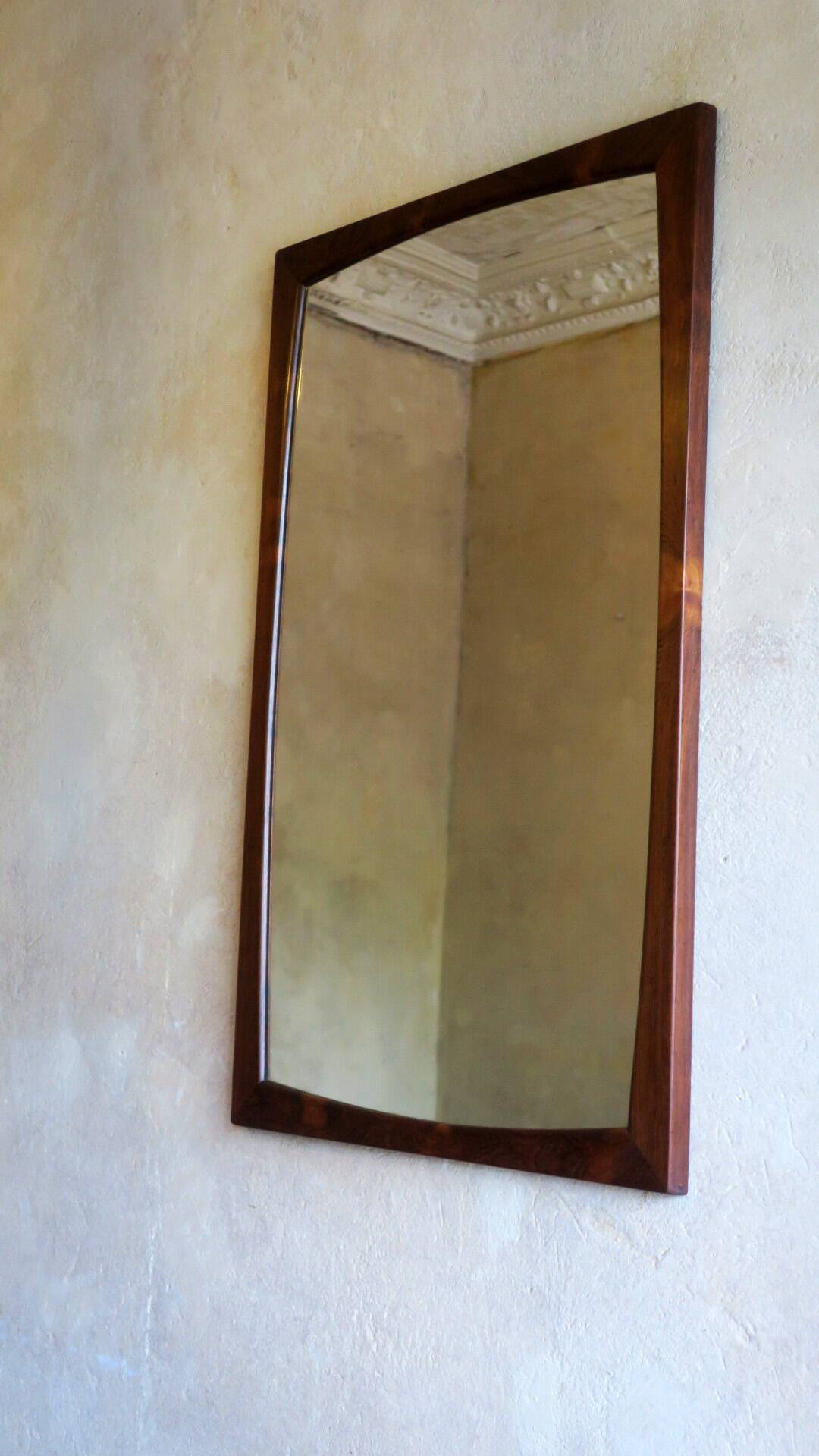 Miroir mural danois en palissandre par Aksel Kjersgaard, 1960