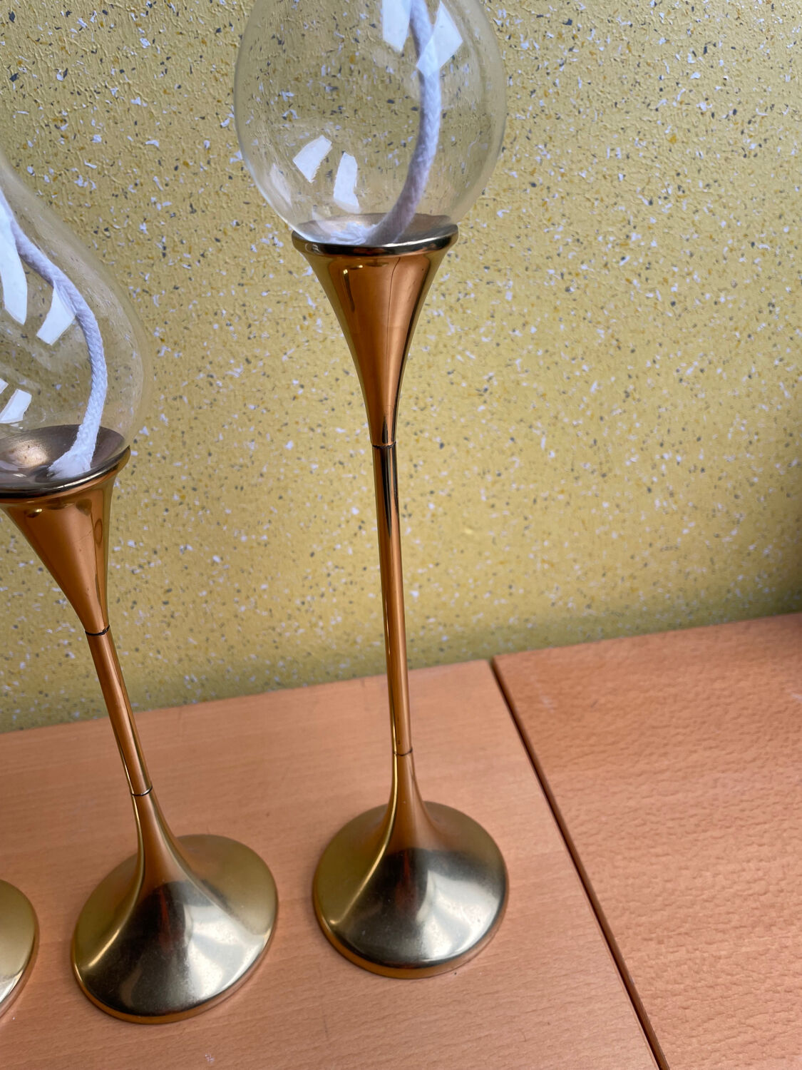 3 oil lamps Freddie Andersen "Clear Drop"