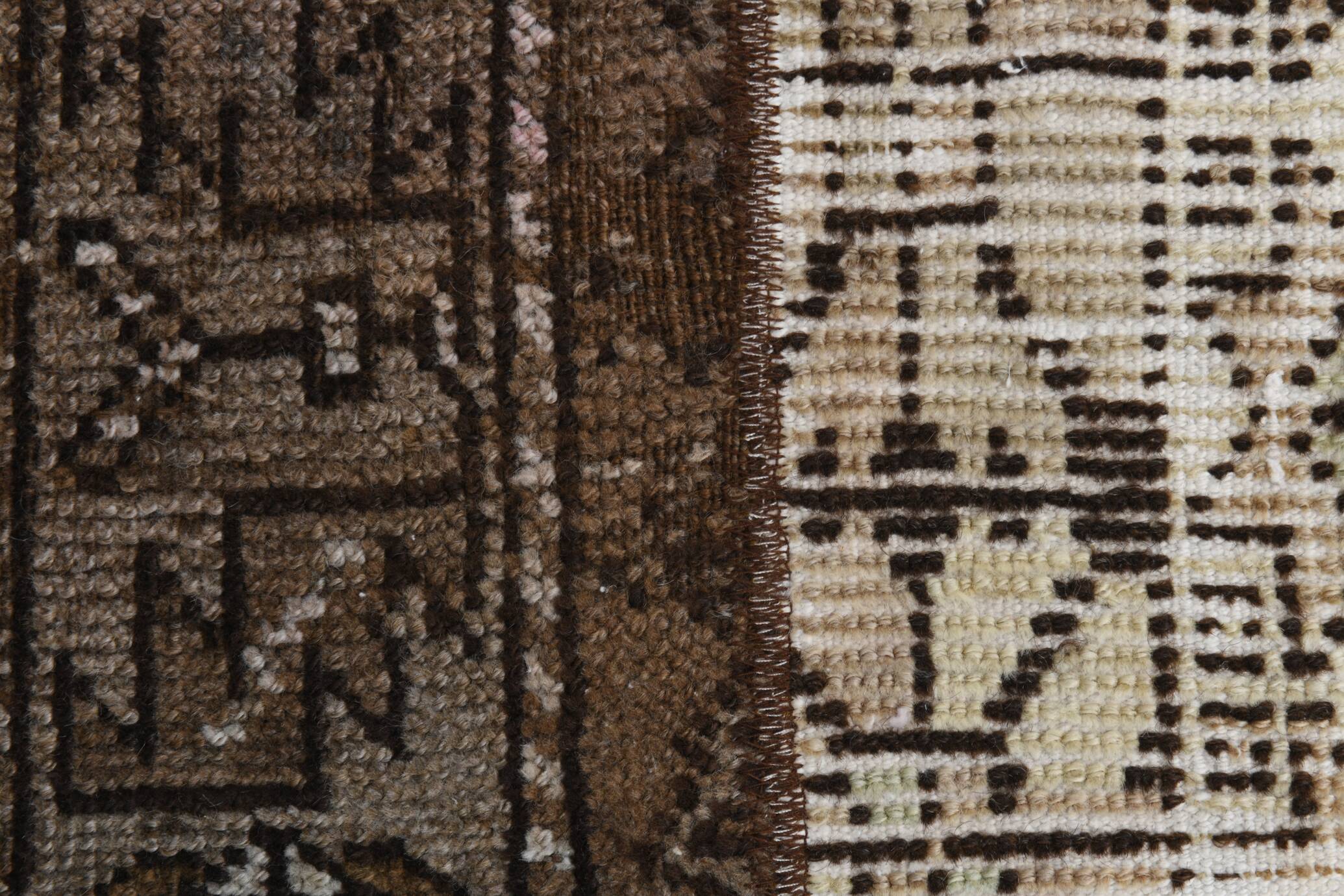 2x11 Brown & Orange Soft Vintage Runner Rug, 64x332Cm SK21437