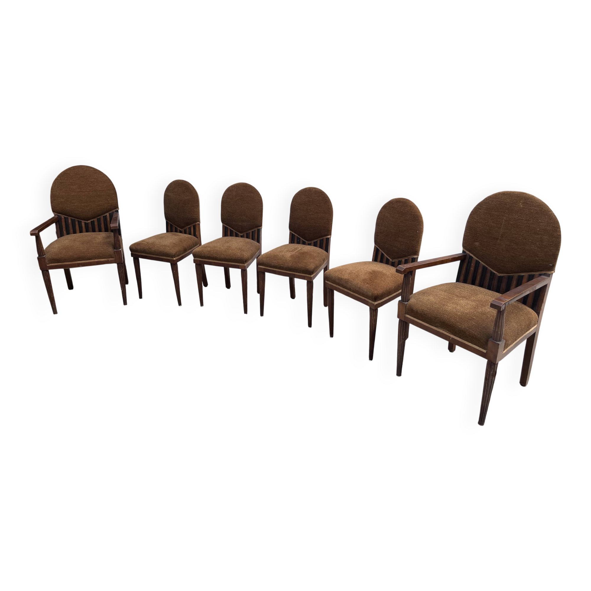 Salon Art Déco 1930 – 2 fauteuils et 4 chaises