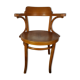 Old curved wooden armchair, 1930/1950. 78x58x48 cm.
