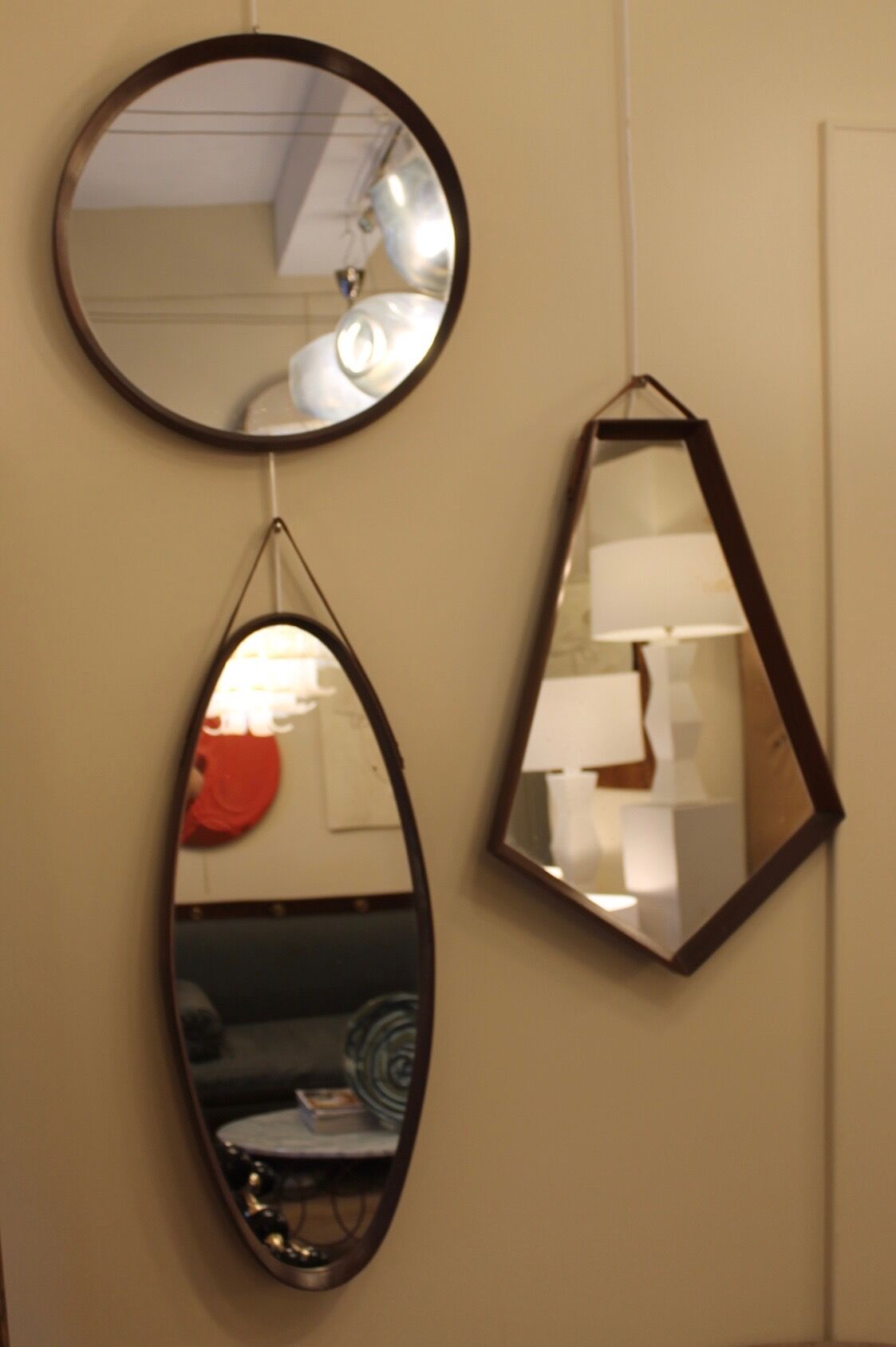 Trio de miroirs, italien, 1960