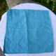 6 damask cotton towels, blue hue, woven, art deco