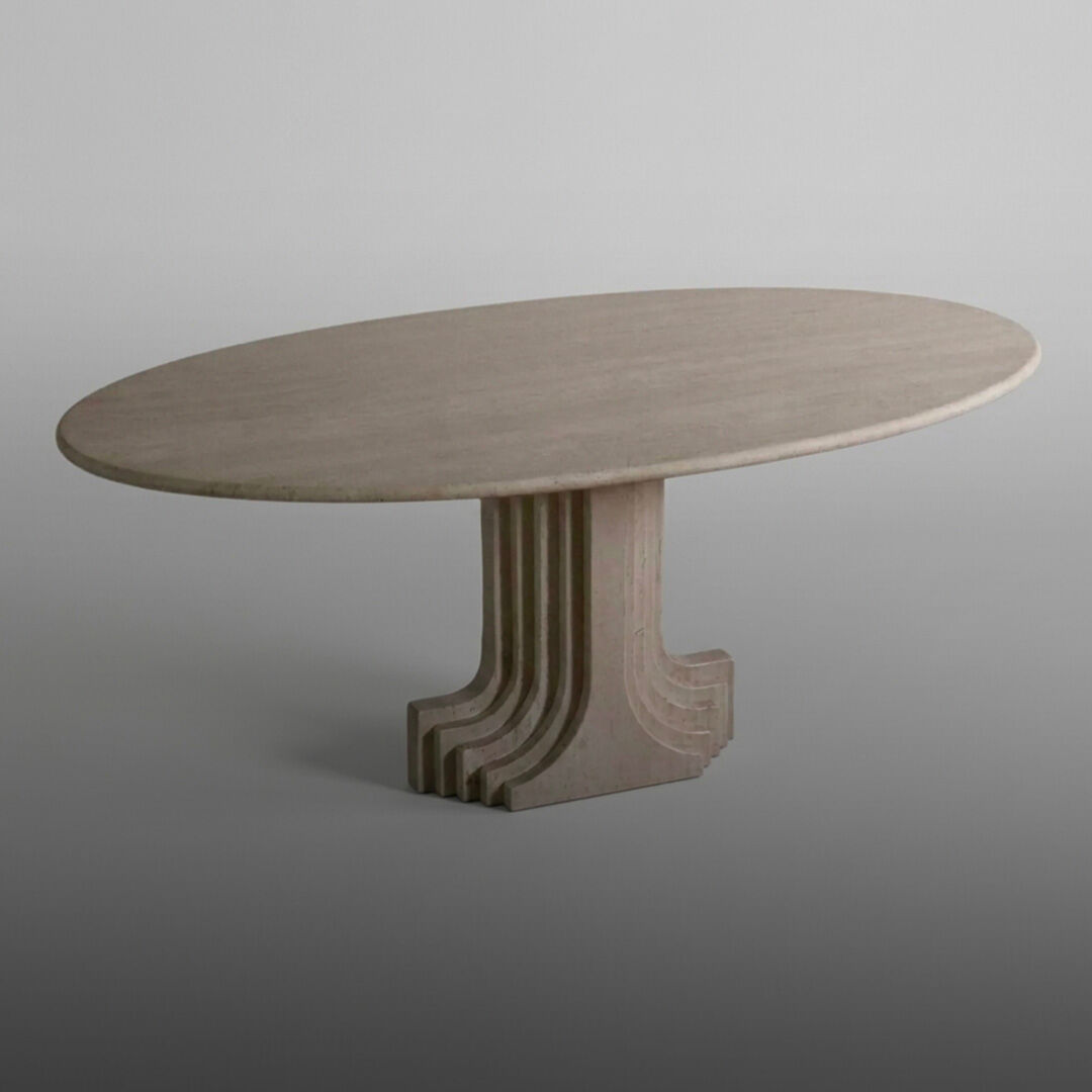 Table à manger en travertin
