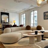 Table basse Venus irrégulière travertin naturel - 120x60cm