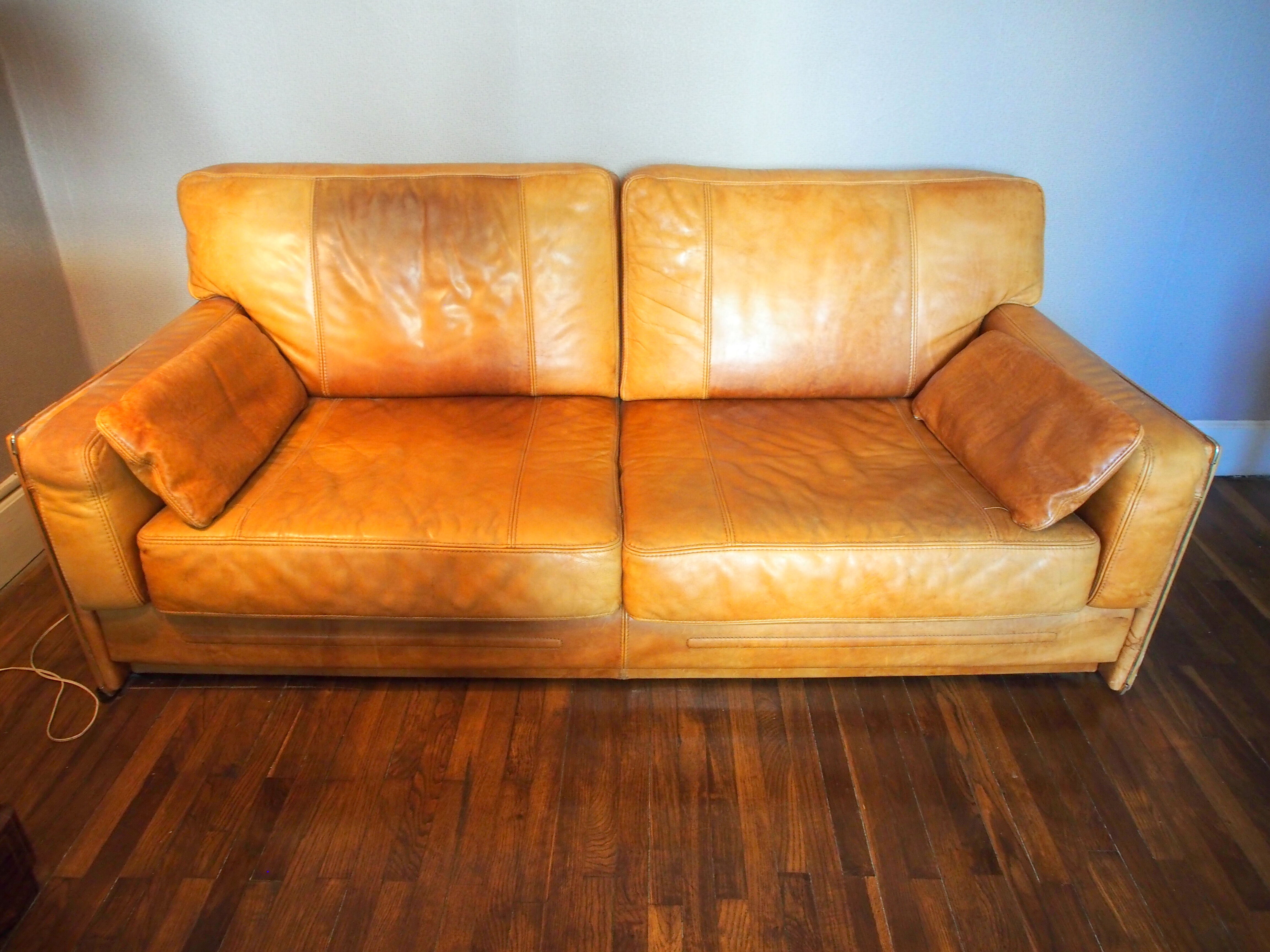 Marco Milisich leather sofa for Baxter Arcon