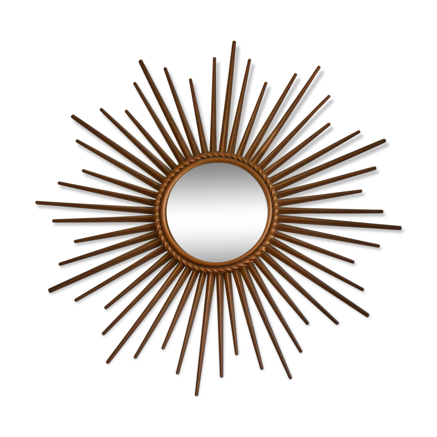 Mirror Chaty Vallauris bulging 50s signed - 50cm