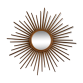 Miroir Chaty Vallauris bombé années 50 signé - 50cm