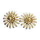 Appliques fleurs en métal doré