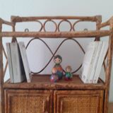 Rattan wall shelf