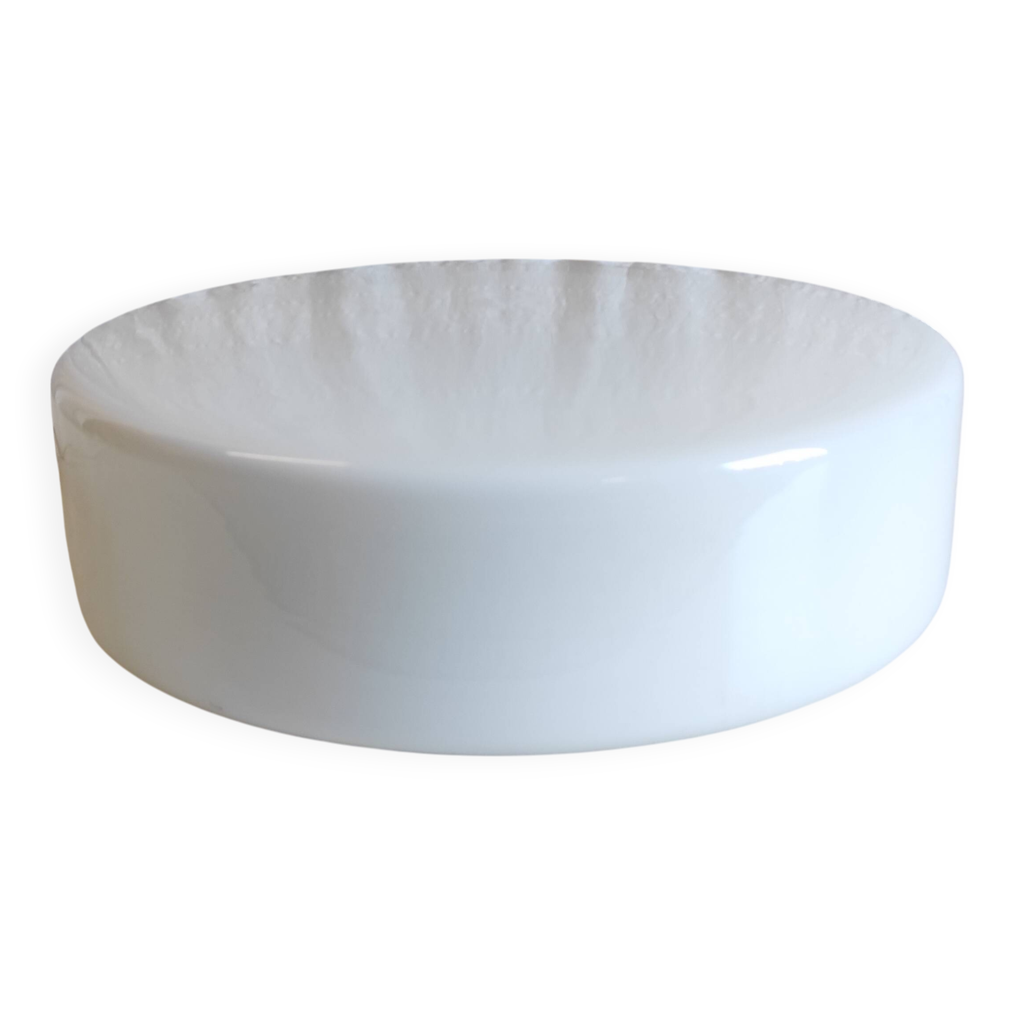 Bauhaus style ceiling or wall light in opaline glass - mid-20th century