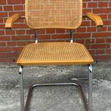 Set of 4 Cesca chairs model B64 with armrests Cesca Marcel breuer design