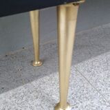 armoire décorative du milieu du siècle avec pieds en laiton