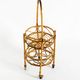Italian Mid Century bar and serving trolley made of bamboo with wheels