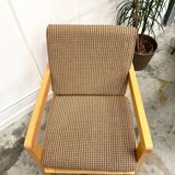 Scandinavian houndstooth armchair