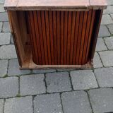 Old cabinet wooden curtain binder