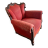 Fauteuil baroque rouge vintage / place simple / fauteuil club