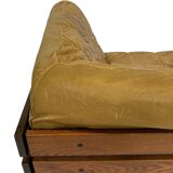 Mid-Century Cognac Leather Lounge Sofa small model